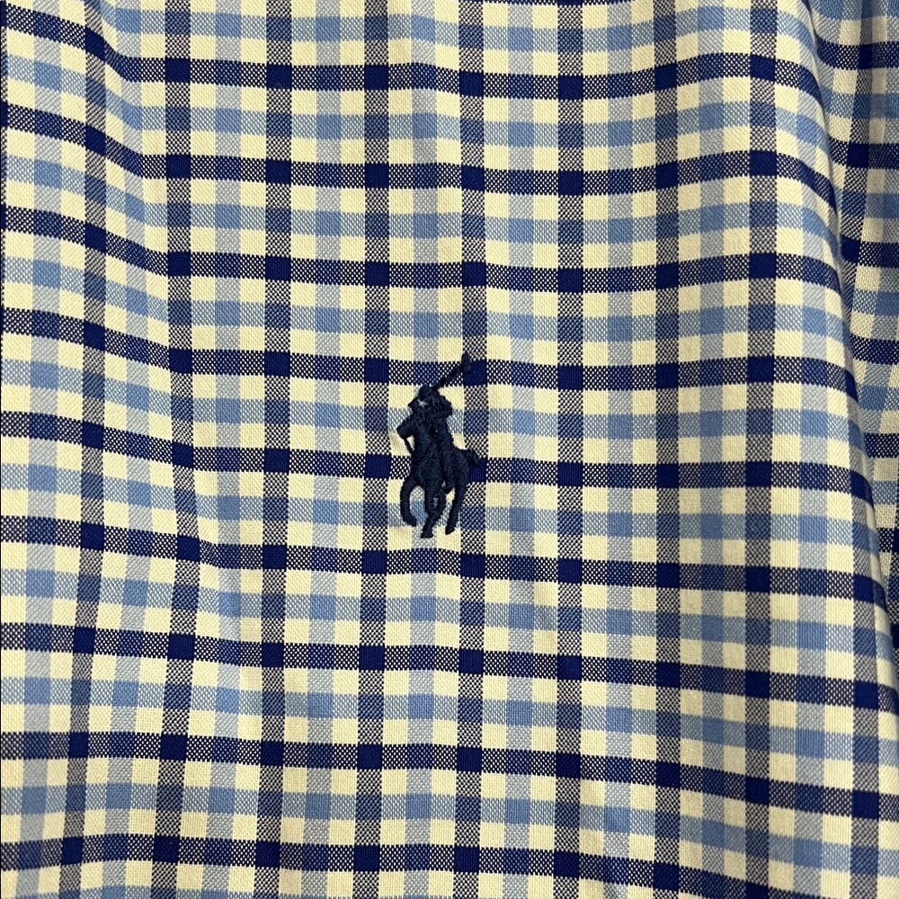 Polo by Ralph Lauren Men's Navy and White Plaid Shirt - Picture 2 of 6